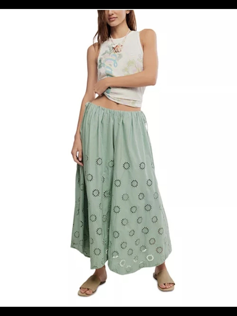 Free People Sweet Serenade Wide Leg Pants 2 $198 - Picture 6 of 11